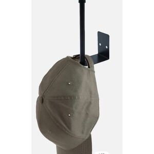 Wall Mount Hat Rack 3 Organizer Black Metal Storage Display Modern Cap Closet